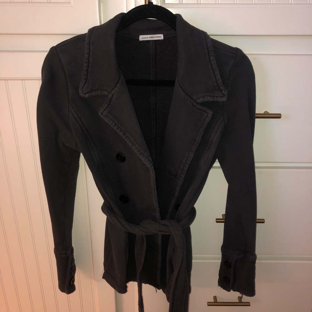 James Perse 100% cotton dark gray coat